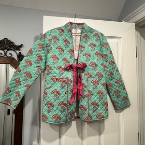 Victoria Dunn Quilted Jacket with Pink Accents